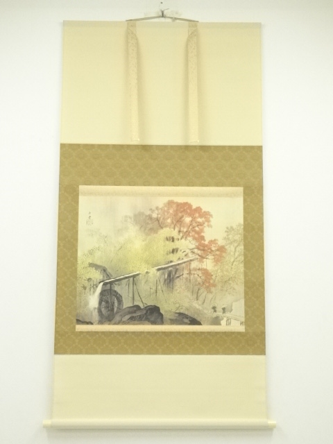 JAPANESE HANGING SCROLL / PRINTED / LANDSCAPE